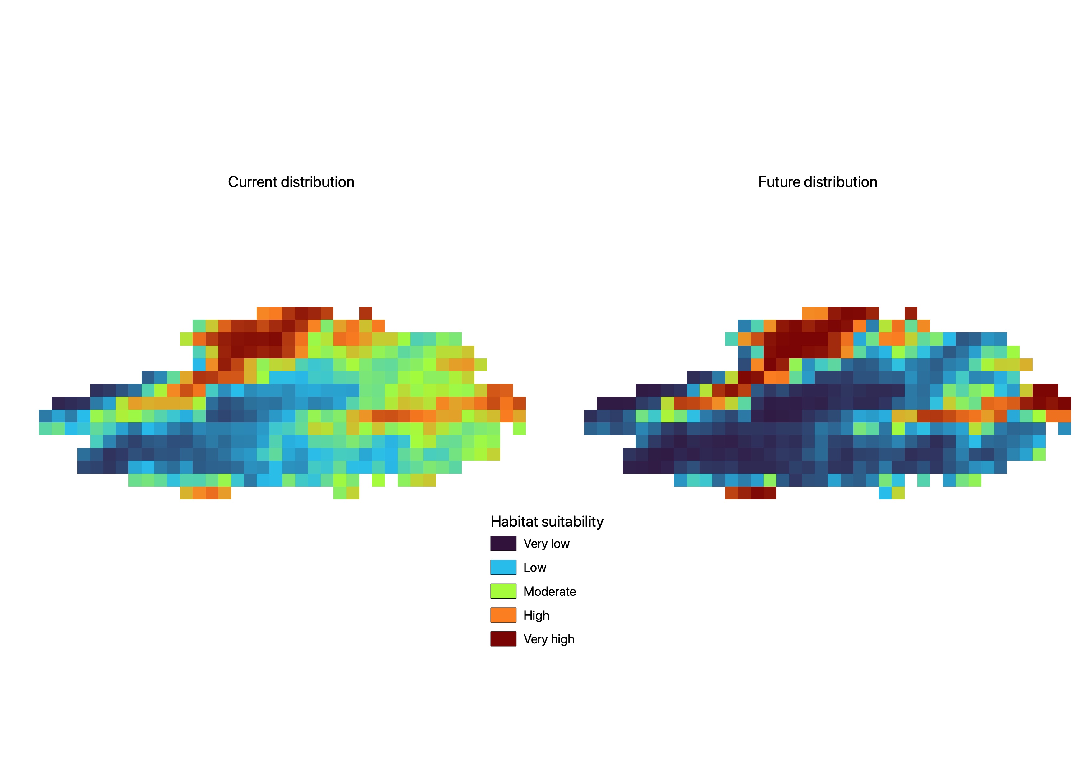Combined predicted distribution for a medium emissions scenario, 2061-2080