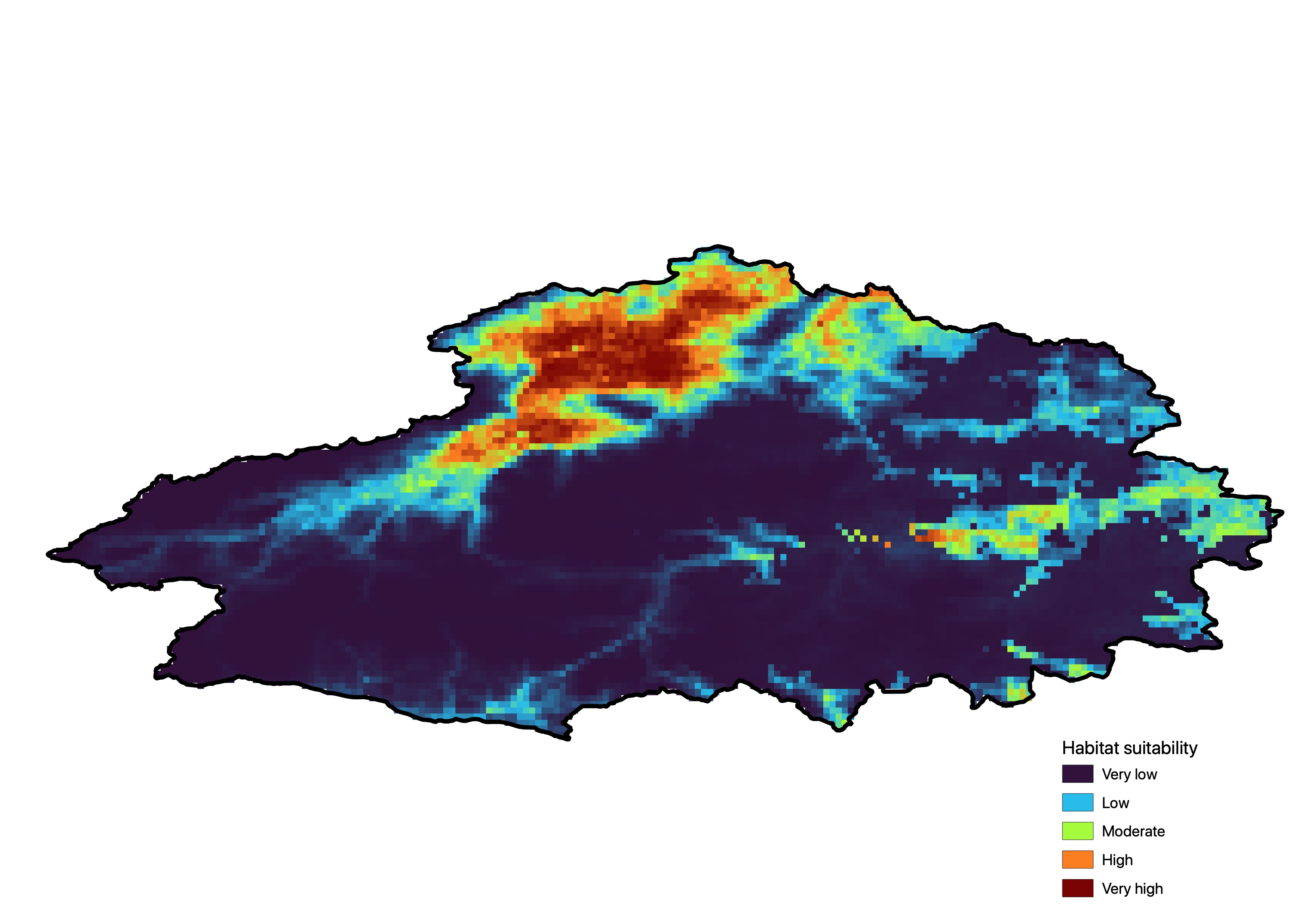 Predicted current distribution for creeping lady's-tresses, Goodyera repens