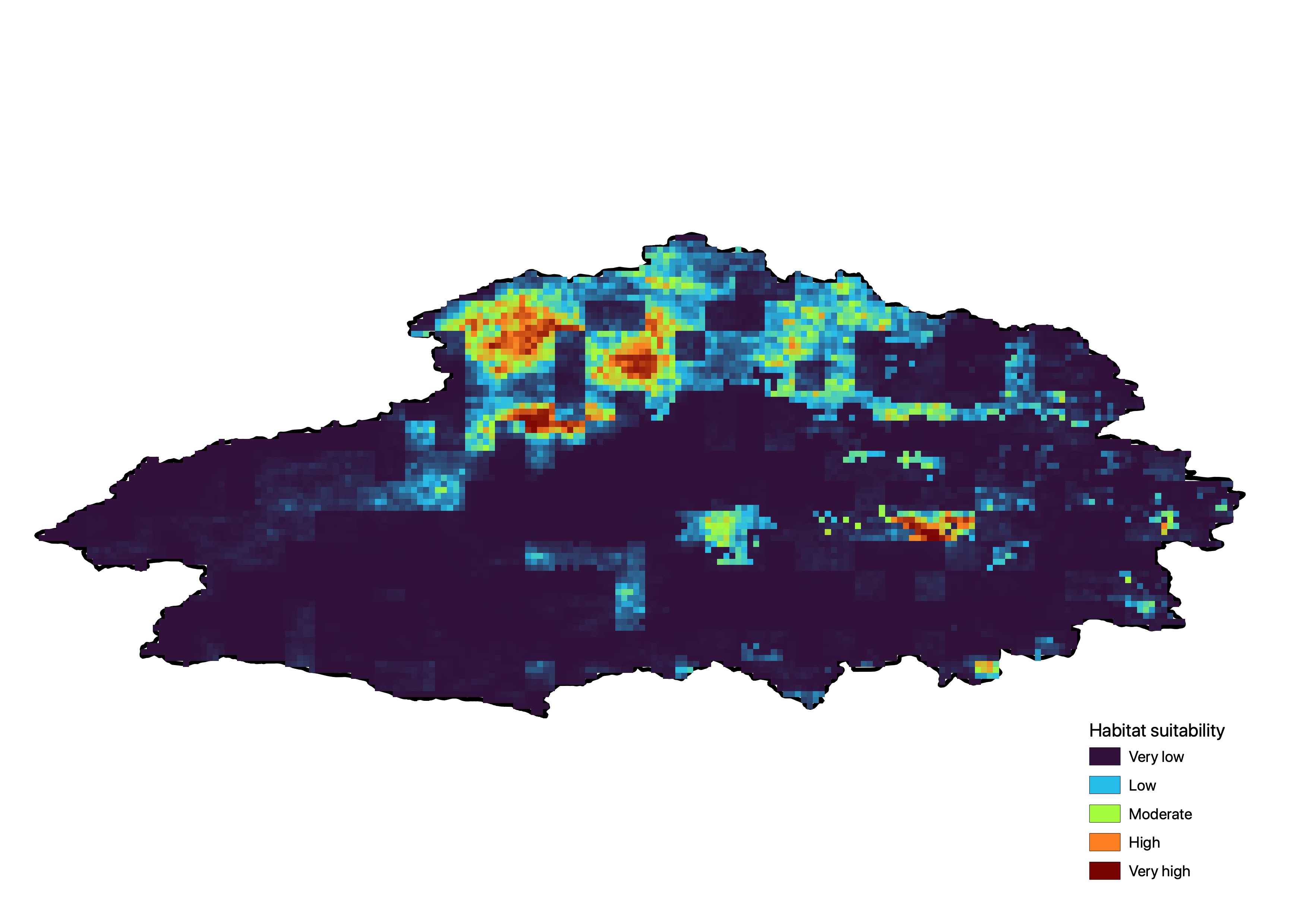 Predicted current distribution for one-flowered wintergreen, Moneses uniflora